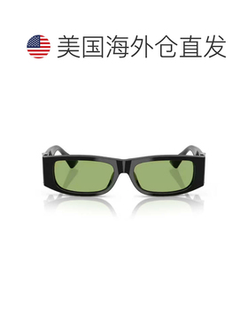 自营versace黑色0VE4476U Medusa Glam醋酸纤维矩形太阳镜-绿色
