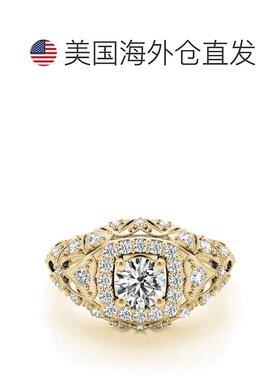 自营 pompeii31 克拉钻石复古订婚戒指，实验室制造，14k 白金或