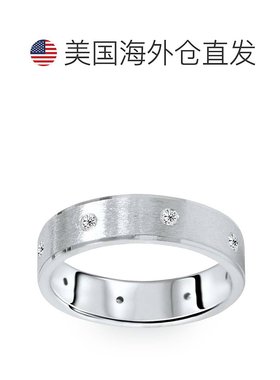 自营 pompeii3男士 1/3 克拉钻石舒适版型婚礼白金戒指 - 14k 白