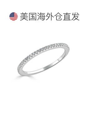 自营 sabrina14k 金与钻石永恒戒指 - 白色 美国奥莱直发