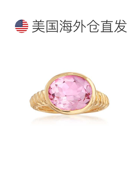 自营Ross-Simons 18kt 金粉色托帕石戒指 - 粉色 【美国奥莱】直