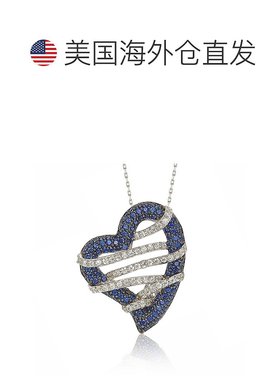 自营Suzy Levian Sterling Silver Pink Sapphire and Diamond Ac