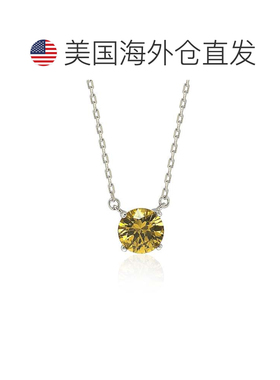 自营Suzy Levian 纯银黄色蓝宝石单石项链 - 黄色 美国奥莱直发