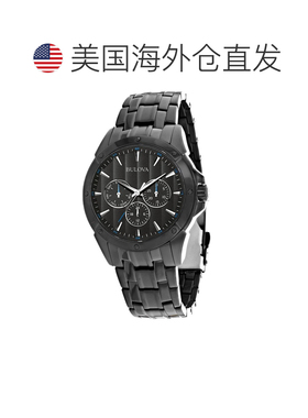 自营Bulova Men's Black dial Watch - black 美国奥莱直发