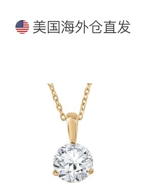 自营 pompeii31/4 克拉单石钻石吊坠有 14K 和铂金可供选择 - 黄