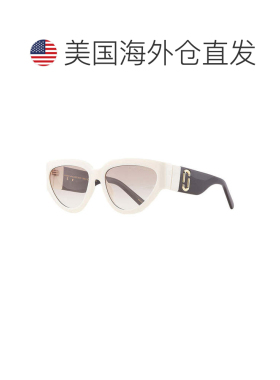 自营Marc Jacobs太阳镜猫眼全边框，红色粉红色镜框和红色阴影镜M