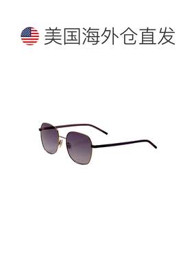 自营Hugo Boss女式53毫米金色太阳镜-金紫色 美国奥莱直发