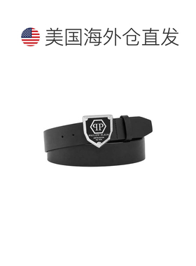 自营philipp plein六角形皮带-黑色/镍 美国奥莱直发