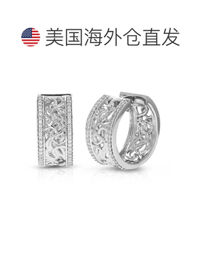 自营vir jewels1/2 克拉 88 颗宝石圆形实验室培育钻石圈形耳环 .