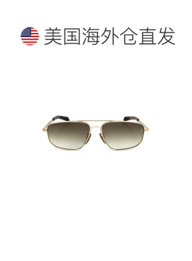 自营david beckhamDb 7049/G/S Rectangular Gold-tone Metal Sun