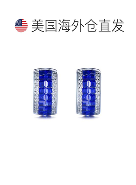 自营Suzy Levian Sterling Silver Invisible Set Red White Cubi