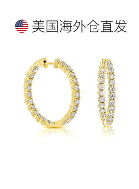 自营vir jewels5 cttw Lab Grown Diamond Hoops Earrings in Ste