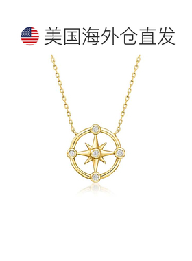 自营RS Pure by Ross-Simons Diamond Compass Necklace in 14kt