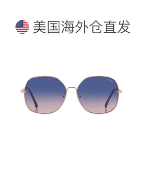 自营Guess Factory Blue Gradient Butterfly Ladies Sunglasses