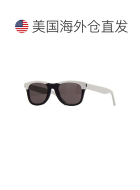 自营Saint Laurent Sunglasses Square Full Rim, Ivory Frame An