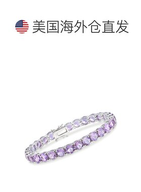 自营 ross-simonsRoss Simons紫水晶网球手镯纯银-8英寸 美国奥莱