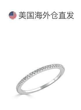 自营 sabrina14k 金与钻石永恒戒指 - 白色 美国奥莱直发