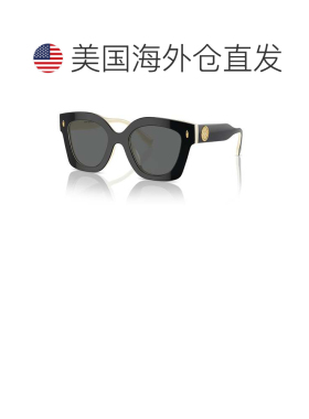 自营Tory Burch女士49 mm黑色象牙太阳镜-黑色象牙 美国奥莱直发
