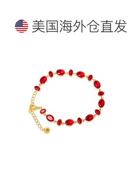 自营Bruno Magli Michela Gold Bracelet, Rubino - red 美国奥莱
