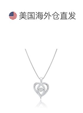 自营 max + stone925 纯银跳舞钻石“奇迹之爱”真钻心形吊坠项链