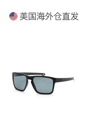 自营Oakley男式银色XL 57毫米哑光黑色太阳镜-哑光黑色 【美国奥