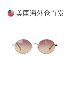 自营chloeRound Gradient Tint Sunglasses with Delicate Metal