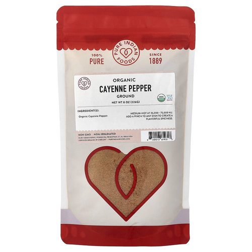 香港直邮Pure Indian Foods,有机红辣椒粉，8 盎司（226 克） - 图0