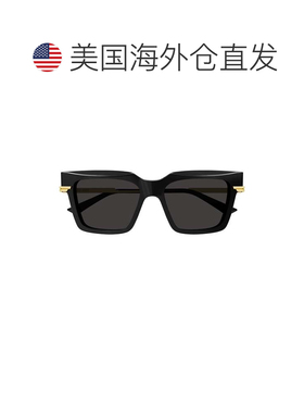 自营bottega venetaBv1242s大方形镜框太阳眼镜-黑色 美国奥莱直
