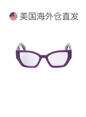 自营off-white紫色7Q醋酸纤维方形太阳眼镜-白色 美国奥莱直发