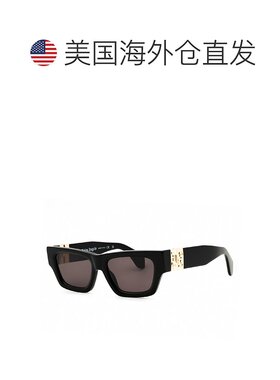 自营Palm Angels Sunglasses Square Full Rim, Yellow Frame And