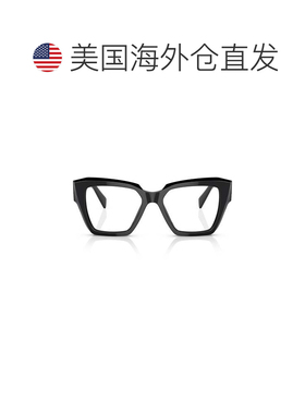 自营prada0pr 09zv Oversized Square Frame Black Acetate Sungl