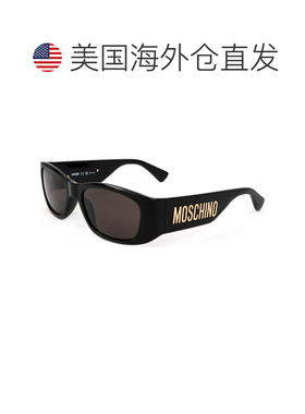 自营Moschino Women's 55 mm Black Sunglasses - black 美国奥莱