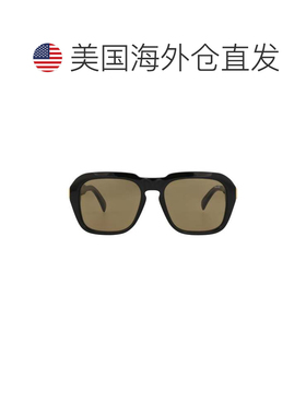 自营dunhill方形醋酸板材太阳镜-黑色黑色棕色 美国奥莱直发