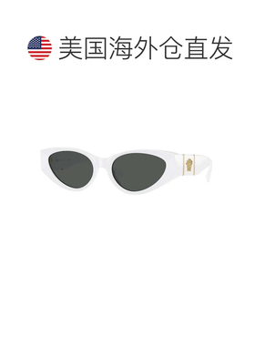 自营Versace猫眼太阳镜全边框，白色镜框和深灰色镜片Ve4454314/8