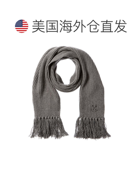 自营Golden Goose罗纹针织羊毛围巾-灰色 配饰 美国奥莱直发