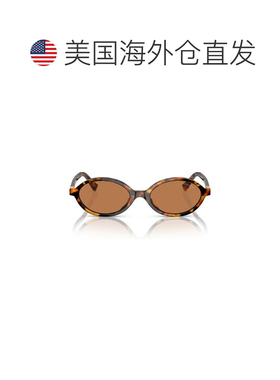 自营miu miuTortoiseshell Acetate Oval Sunglasses with Gold A
