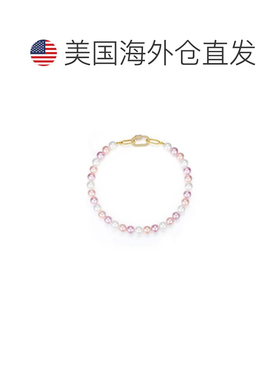 自营classicharms粉色贝壳珍珠项链，带镶嵌宝石登山扣 - 粉色 美