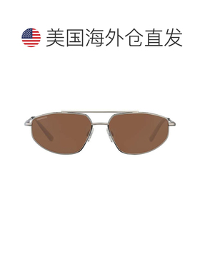 自营serengetiMarlon Sleek Metal Frame Sunglasses with Geomet
