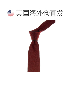 自营Canali棕色/橙色双面丝绸领带-黑色 美国奥莱直发