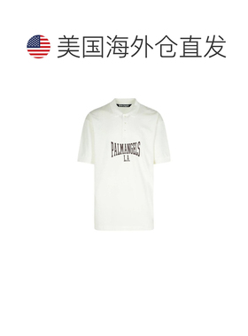 自营Palm Angels Cotton Polo Men's Shirt - white 美国奥莱直发