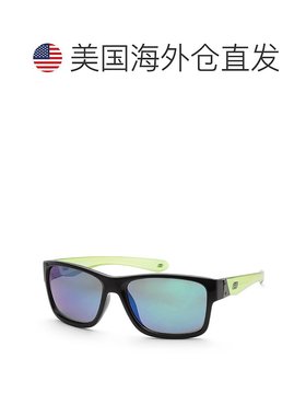 自营 Skechers 男式 58 毫米黑色霓虹太阳镜 - 黑色霓虹 美国奥莱