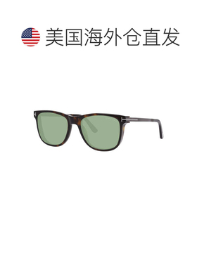 自营tom ford汤姆 福特太阳镜方形全轮辋，哑光蓝色镜框和烟镜镜F