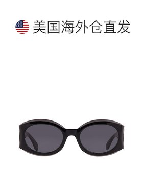 自营Salvatore Ferragamo Dark Grey Oval Ladies Sunglasses SF2