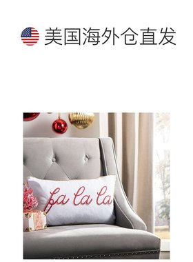 自营 safaviehFa La La 抱枕 - 象牙色/红色 美国奥莱直发