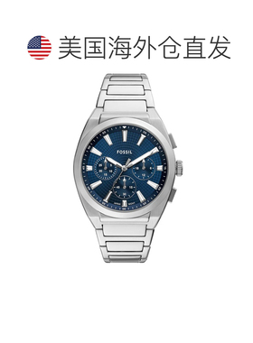 自营Fossil Men's Everett Chronograph Blue Dial Watch - blue