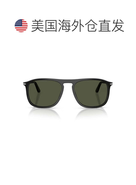 自营persol黑色PO3392S醋酸纤维方形太阳镜-黑色 美国奥莱直发