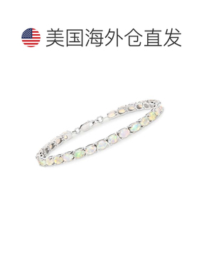 自营925 纯银 Ross-Simons 埃塞俄比亚蛋白石网球手链 - 7 英寸