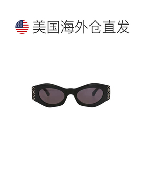 自营alaia圆框醋酸纤维太阳眼镜-黑色黑色灰色 美国奥莱直发