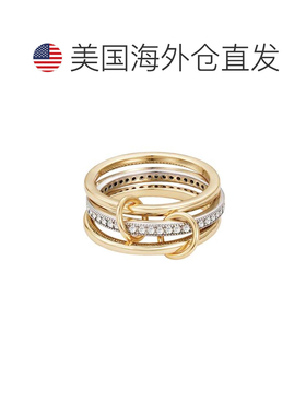 自营adornia14k Gold and Silver Plated Connected 3-Piece Ring