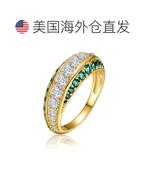 自营geneviveSterling Silver 14K Gold Plated with Colored Cub